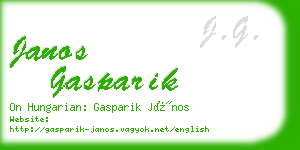 janos gasparik business card